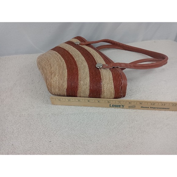 Vintage Fashion Straw Handbag Woven Rattan Top Handle‎ Bag Small Wicker Purse - Picture 11 of 11